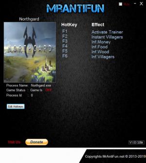 Northgard  Trainer for PC game version v1.6.12447