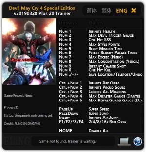 Devil May Cry 4: Special Edition Trainer for PC game version v28.03.2019