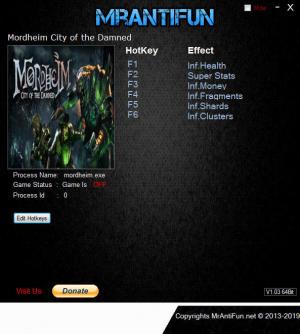 Mordheim City of the Damned Trainer for PC game version v1.4.4.4