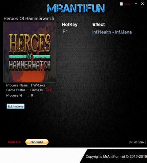 Heroes of Hammerwatch Trainer for PC game version vB96