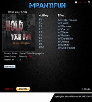 Hold Your Own Trainer for PC game version v8.3