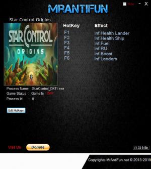 Star Control: Origins Trainer for PC game version v1.32.61284