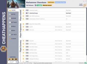 Warhammer: Chaosbane Trainer for PC game version  v1.0