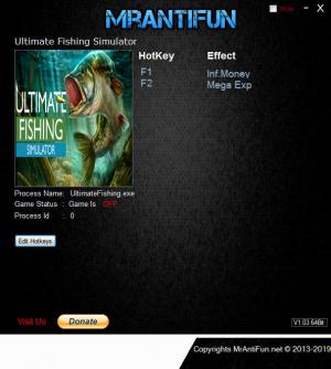 Ultimate Fishing Simulator Trainer for PC game version v1.7.2.413