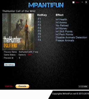 theHunter: Call of the Wild Trainer for PC game version v1692784