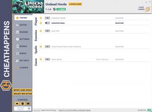Undead Horde Trainer for PC game version v1.1.0