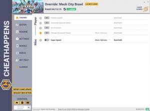 Override: Mech City Brawl Trainer for PC game version v1.0