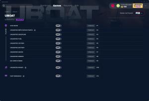 Uboat Trainer for PC game version v2019.07.27