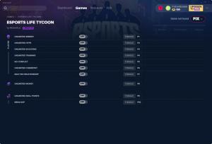 Esports Life Tycoon Trainer for PC game version v0.3.5