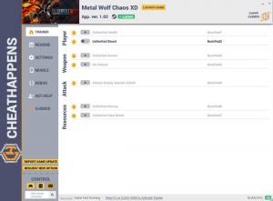 Metal Wolf Chaos XD Trainer for PC game version v1.02