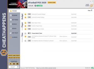 eFootball PES 2020 Trainer for PC game version v1.01.01