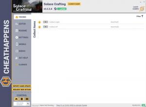 Solace Crafting Trainer for PC game version v0.5.5.6