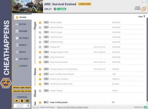 ARK: Survival Evolved Trainer for PC game version v299.27