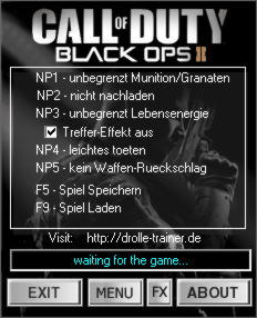 Call of Duty: Black Ops 2 Trainer +6 v1.0-1.2 {dR.oLLe}