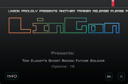Tom Clancy's: Ghost Recon Future Soldier Trainer +18 v1.6 {LinGon}