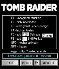 Tomb Raider Trainer +8 v1.0 {dR.oLLe}