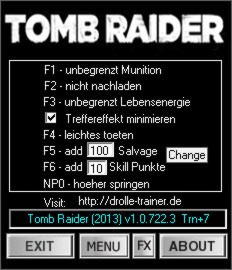 Tomb Raider Trainer +7 v1.0.722.3 {dR.oLLe}