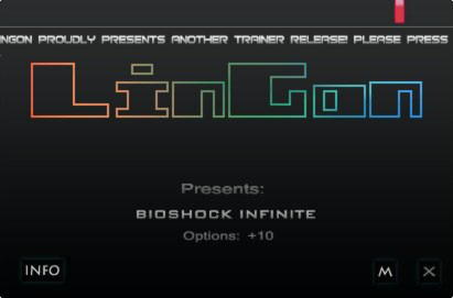 BioShock Infinite Trainer +10 v1.0 {LinGon}