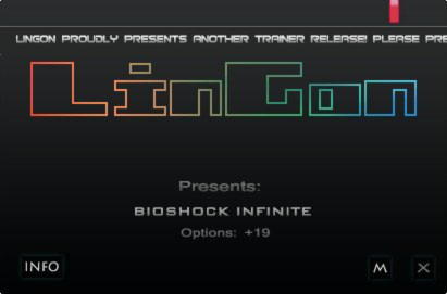 BioShock Infinite Trainer +19 v1.0 {LinGon}