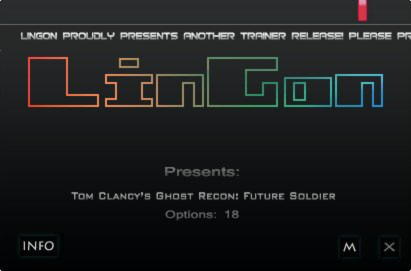 Tom Clancy's: Ghost Recon Future Soldier Trainer +18 v1.8 {LinGon}