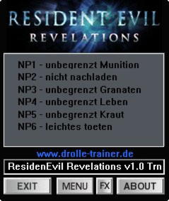Resident Evil: Revelations Trainer +6 v1.0 {dR.oLLe}