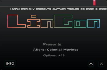Aliens: Colonial Marines Trainer +18 v1.0.195.24838 {LinGon}
