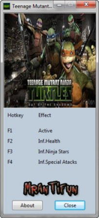 Teenage Mutant Ninja Turtles: Out of the Shadows Trainer +3 v1.0 {MrAntiFun}