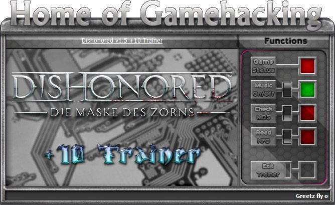 dishonored 1 pc trainer