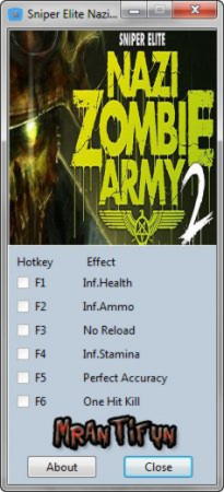 Sniper Elite: Nazi Zombie Army 2 Trainer +6 v1.0 {MrAntiFun}