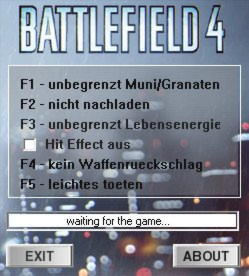 Battlefield 4 Trainer +6 v1.0-32 Bit / 1.2-64 Bit {dR.oLLe}