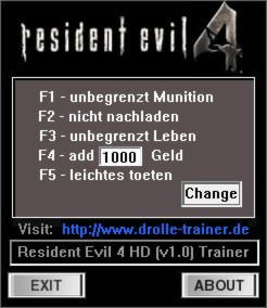 Resident Evil 4 Ultimate HD Trainer +5 v1.0 {dR.oLLe}