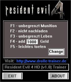 Resident Evil 4: Biohazard +10 Trainer Download