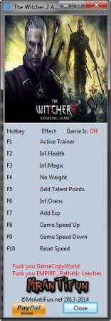 The Witcher 2: Assassins of Kings: Enhanced Edition +7 Trainer for 3.0  Download