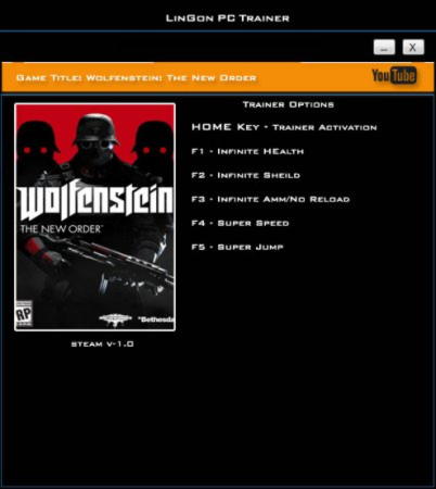 Wolfenstein II The New Colossus Trainer +17 - FearLess Cheat Engine