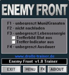 Enemy Front Trainer +4 v1.0 {dR.oLLe}