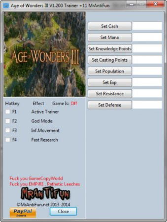 Age of Wonders 3 Trainer +11 v1.200 {MrAntiFun}