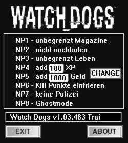Watch Dogs Trainer +8 v1.03.483 {dR.oLLe}