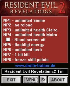 Resident Evil: Revelations 2 Episode 1 Trainer +8 v1.0 - 1.0.1 {dR.oLLe}