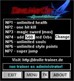 Devil May Cry 4: Special Edition Trainer +7 v1.0 {dR.oLLe}