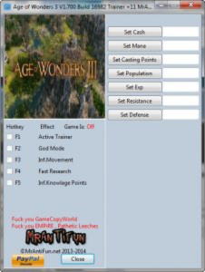 Age of Wonders 3 Trainer +11 v1.700 Build 16982 {MrAntiFun}