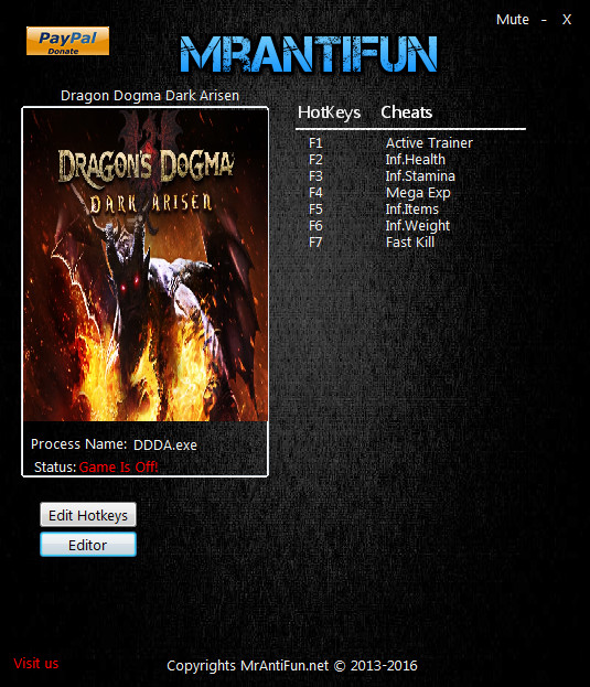 Dragons Dogma: Dark Arisen Trainer +13 v1.0 MrAntiFun - download cheats