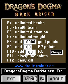 Dragons Dogma: Dark Arisen Trainer +9 v1.0 {dR.oLLe}