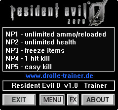 Resident Evil 0 HD Remaster Trainer +5 v1.0 {dR.oLLe}