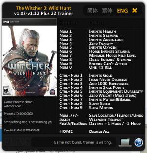 The Witcher 3: Wild Hunt Trainer +22 v1.02 - 1.12 {FLiNG}