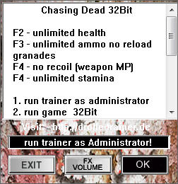 Chasing Dead Trainer +7 v1.0 {dR.oLLe}
