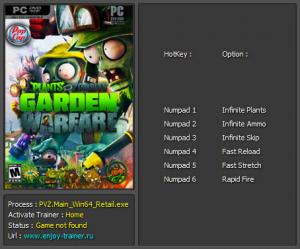 Plants vs Zombies +6 Trainer for 1.2.0.1093 Download