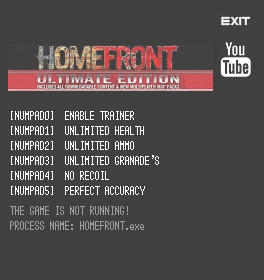Homefront: Ultimate Edition Trainer +5 v1.5.500001 {LIRW GHL}