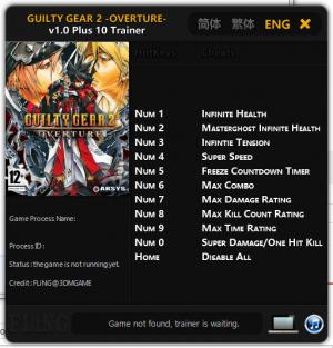 Guilty Gear 2: Overture Trainer +10 v1.0 {FLiNG}
