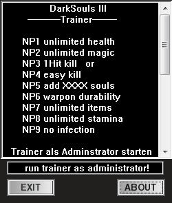 Dark Souls 3 Trainer +9 v1.04 {dR.oLLe}