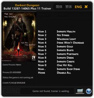 Darkest Dungeon Trainer +11 v13287 - 14065 {FLiNG}